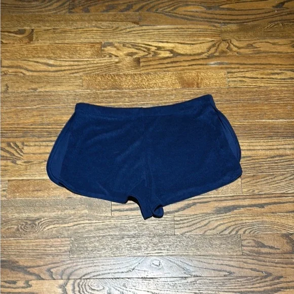 Women's Navy High Side Shorts - Picture 3 of 4